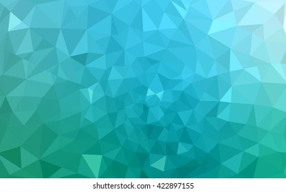Multicolor green, blue polygonal illustration, which consist of triangles. Geometric background in Origami style with gradient. Triangular design for your business.
