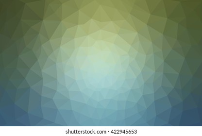 Multicolor green, blue polygonal illustration, which consist of triangles. Geometric background in Origami style with gradient. Triangular design for your business.