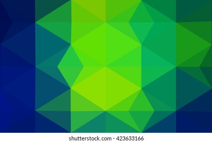 Multicolor green, blue polygonal illustration, which consist of triangles. Geometric background in Origami style with gradient. Triangular design for your business. Multicolor green, blue polygonal illustration, which consist of triangles. Geometric background in Origami style with gradient. Triangular design for your business.