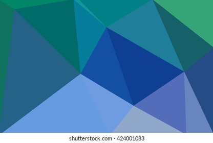 Multicolor green, blue polygonal illustration, which consist of triangles. Geometric background in Origami style with gradient. Triangular design for your business.
