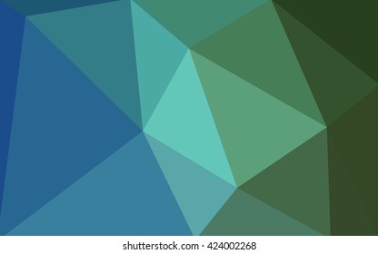Multicolor green, blue polygonal illustration, which consist of triangles. Geometric background in Origami style with gradient. Triangular design for your business.