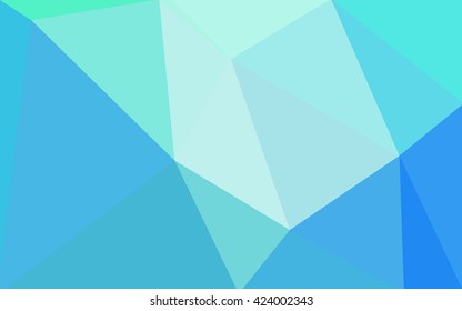 Multicolor green, blue polygonal illustration, which consist of triangles. Geometric background in Origami style with gradient. Triangular design for your business.