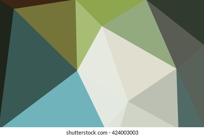 Multicolor green, blue polygonal illustration, which consist of triangles. Geometric background in Origami style with gradient. Triangular design for your business.