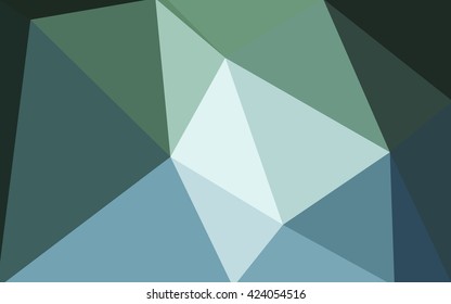Multicolor green, blue polygonal illustration, which consist of triangles. Geometric background in Origami style with gradient. Triangular design for your business.