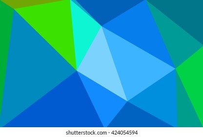 Multicolor green, blue polygonal illustration, which consist of triangles. Geometric background in Origami style with gradient. Triangular design for your business.