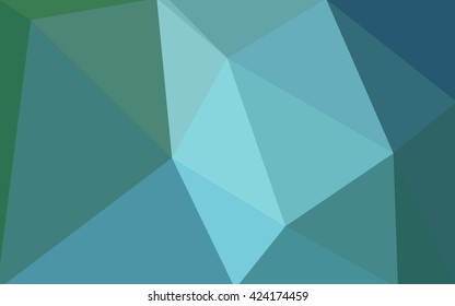 Multicolor green, blue polygonal illustration, which consist of triangles. Geometric background in Origami style with gradient. Triangular design for your business.