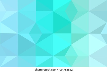 Multicolor green, blue polygonal illustration, which consist of triangles. Geometric background in Origami style with gradient. Triangular design for your business.