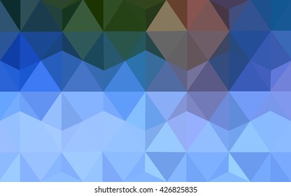 Multicolor green, blue polygonal illustration, which consist of triangles. Geometric background in Origami style with gradient. Triangular design for your business.