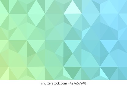 Multicolor green, blue polygonal illustration, which consist of triangles. Geometric background in Origami style with gradient. Triangular design for your business.
