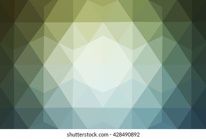 Multicolor green, blue polygonal illustration, which consist of triangles. Geometric background in Origami style with gradient. Triangular design for your business.