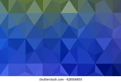 Multicolor green, blue polygonal illustration, which consist of triangles. Geometric background in Origami style with gradient. Triangular design for your business.