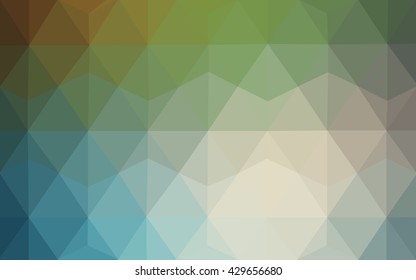 Multicolor green, blue polygonal illustration, which consist of triangles. Geometric background in Origami style with gradient. Triangular design for your business.