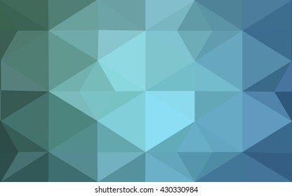 Multicolor green, blue polygonal illustration, which consist of triangles. Geometric background in Origami style with gradient. Triangular design for your business.