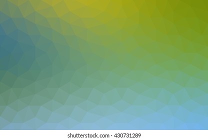 Multicolor green, blue polygonal illustration, which consist of triangles. Geometric background in Origami style with gradient. Triangular design for your business.