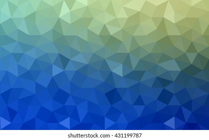 Multicolor green, blue polygonal illustration, which consist of triangles. Geometric background in Origami style with gradient. Triangular design for your business.