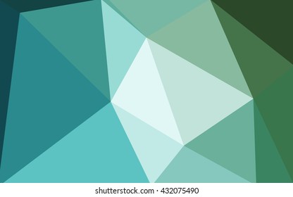 Multicolor green, blue polygonal illustration, which consist of triangles. Geometric background in Origami style with gradient. Triangular design for your business.