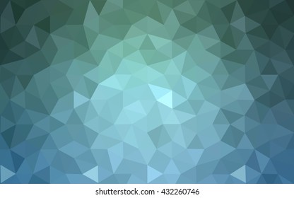 Multicolor green, blue polygonal illustration, which consist of triangles. Geometric background in Origami style with gradient. Triangular design for your business.
