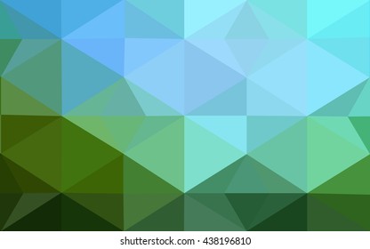 Multicolor green, blue polygonal illustration, which consist of triangles. Geometric background in Origami style with gradient. Triangular design for your business. Multicolor green, blue polygonal illustration, which consist of triangles. Geometric background in Origami style with gradient. Triangular design for your business.