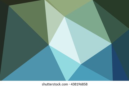 Multicolor green, blue polygonal illustration, which consist of triangles. Geometric background in Origami style with gradient. Triangular design for your business.