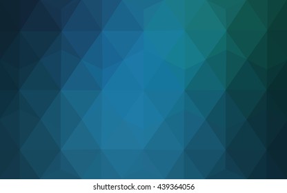 Multicolor green, blue polygonal illustration, which consist of triangles. Geometric background in Origami style with gradient. Triangular design for your business.
