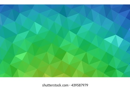 Multicolor green, blue polygonal illustration, which consist of triangles. Geometric background in Origami style with gradient. Triangular design for your business.
