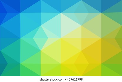 Multicolor green, blue polygonal illustration, which consist of triangles. Geometric background in Origami style with gradient. Triangular design for your business.