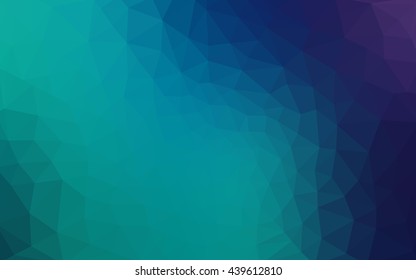 Multicolor green, blue polygonal illustration, which consist of triangles. Geometric background in Origami style with gradient. Triangular design for your business.