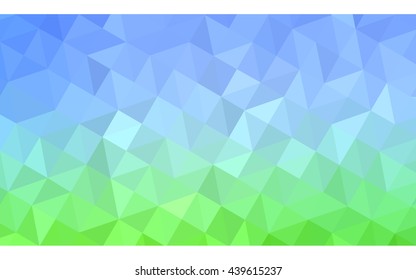 Multicolor green, blue polygonal illustration, which consist of triangles. Geometric background in Origami style with gradient. Triangular design for your business.