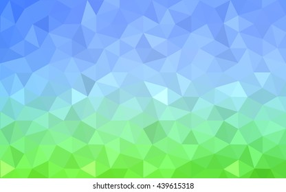 Multicolor green, blue polygonal illustration, which consist of triangles. Geometric background in Origami style with gradient. Triangular design for your business.