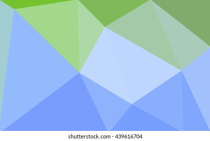 Multicolor green, blue polygonal illustration, which consist of triangles. Geometric background in Origami style with gradient. Triangular design for your business.