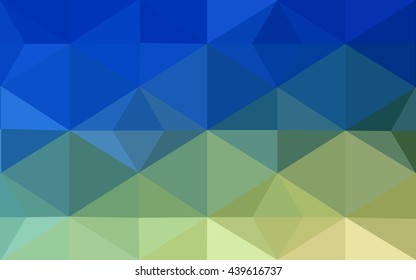 Multicolor green, blue polygonal illustration, which consist of triangles. Geometric background in Origami style with gradient. Triangular design for your business.