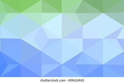 Multicolor green, blue polygonal illustration, which consist of triangles. Geometric background in Origami style with gradient. Triangular design for your business.
