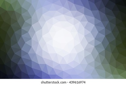 Multicolor green, blue polygonal illustration, which consist of triangles. Geometric background in Origami style with gradient. Triangular design for your business.