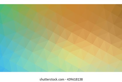 Multicolor green, blue polygonal illustration, which consist of triangles. Geometric background in Origami style with gradient. Triangular design for your business.