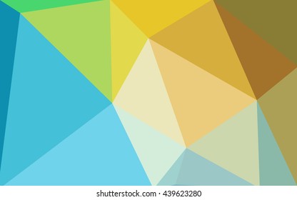 Multicolor green, blue polygonal illustration, which consist of triangles. Geometric background in Origami style with gradient. Triangular design for your business.
