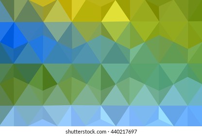 Multicolor green, blue polygonal illustration, which consist of triangles. Geometric background in Origami style with gradient. Triangular design for your business.