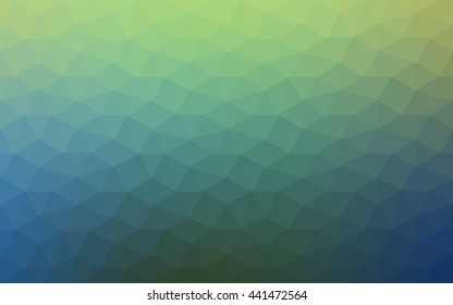 Multicolor green, blue polygonal illustration, which consist of triangles. Geometric background in Origami style with gradient. Triangular design for your business.