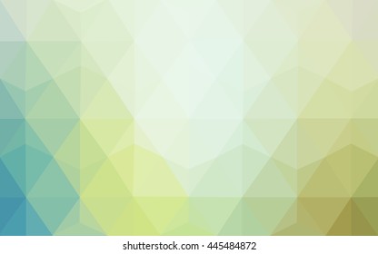 Multicolor green, blue polygonal illustration, which consist of triangles. Geometric background in Origami style with gradient. Triangular design for your business.