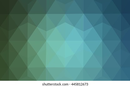 Multicolor green, blue polygonal illustration, which consist of triangles. Geometric background in Origami style with gradient. Triangular design for your business.