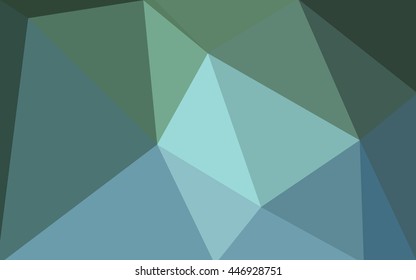 Multicolor green, blue polygonal illustration, which consist of triangles. Geometric background in Origami style with gradient. Triangular design for your business.