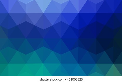 Multicolor green, blue polygonal illustration, which consist of triangles. Geometric background in Origami style with gradient. Triangular design for your business.