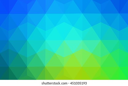 Multicolor green, blue polygonal illustration, which consist of triangles. Geometric background in Origami style with gradient. Triangular design for your business.