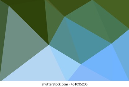 Multicolor green, blue polygonal illustration, which consist of triangles. Geometric background in Origami style with gradient. Triangular design for your business.