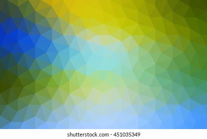 Multicolor green, blue polygonal illustration, which consist of triangles. Geometric background in Origami style with gradient. Triangular design for your business.