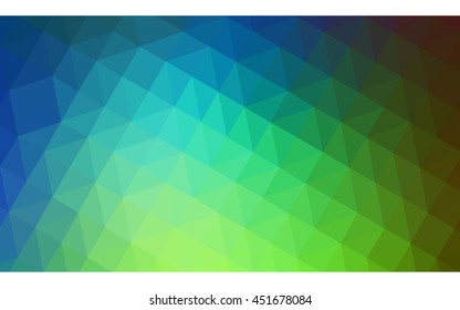 Multicolor green, blue polygonal illustration, which consist of triangles. Geometric background in Origami style with gradient. Triangular design for your business.
