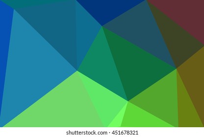 Multicolor green, blue polygonal illustration, which consist of triangles. Geometric background in Origami style with gradient. Triangular design for your business.