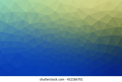 Multicolor green, blue polygonal illustration, which consist of triangles. 