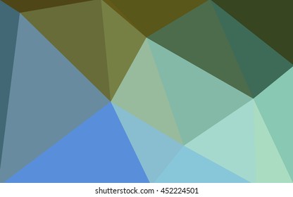 Multicolor green, blue polygonal illustration, which consist of triangles. 