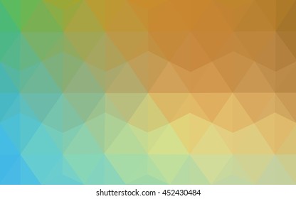 Multicolor green, blue polygonal illustration, which consist of triangles. Geometric background in Origami style with gradient. Triangular design for your business.
