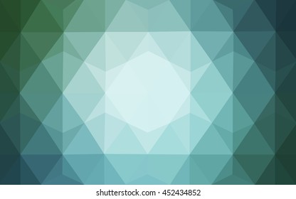 Multicolor green, blue polygonal illustration, which consist of triangles. Geometric background in Origami style with gradient. Triangular design for your business.